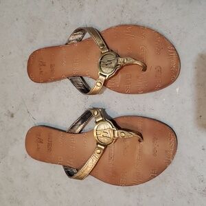 Guess By Marciano Thong Flip Flops Bronze